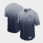 Padres Blank Gray Drift Fashion Jersey Dzhi,baseball caps,new era cap wholesale,wholesale hats